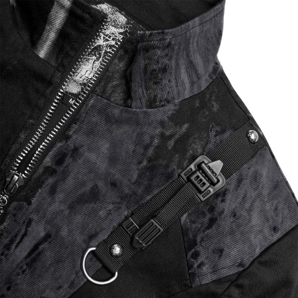 PUNK RAVE Blouson ‘Lycidas’ Noir Et Gris Nouvelle Collection 13