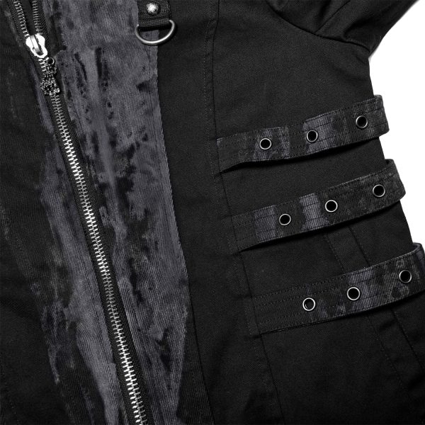 PUNK RAVE Blouson ‘Lycidas’ Noir Et Gris Nouvelle Collection 14