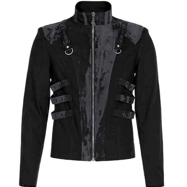 PUNK RAVE Blouson ‘Lycidas’ Noir Et Gris Nouvelle Collection 8