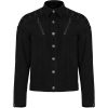 magasin PUNK RAVE Blouson ‘Punk Ragged’ En Jean Noir 46