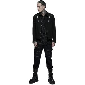 magasin PUNK RAVE Blouson ‘Punk Ragged’ En Jean Noir 28