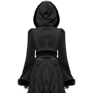 Pyon Pyon Boléro Gothic Lolita ‘Melissa’ Noir à Capuche Satisfait ou Remboursé 18