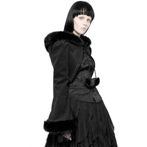 Pyon Pyon Boléro Gothic Lolita ‘Melissa’ Noir à Capuche Satisfait ou Remboursé 22