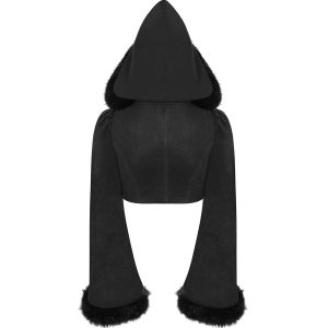 Pyon Pyon Boléro Gothic Lolita ‘Melissa’ Noir à Capuche Satisfait ou Remboursé 26