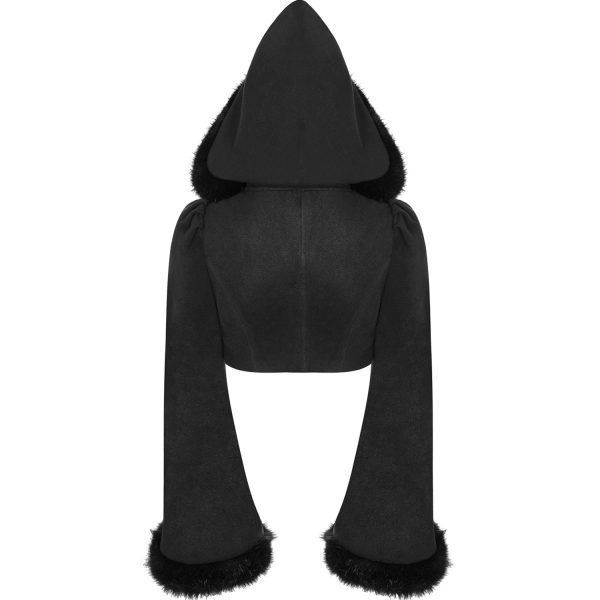 Pyon Pyon Boléro Gothic Lolita ‘Melissa’ Noir à Capuche Satisfait ou Remboursé 8