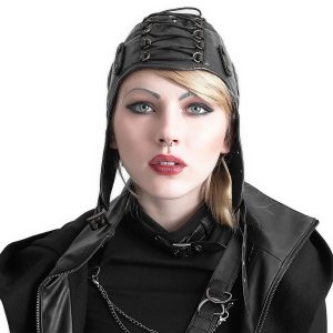 PUNK RAVE Bonnet D’Aviateur ‘Bunker Bomber’ Noir vente en ligne 21