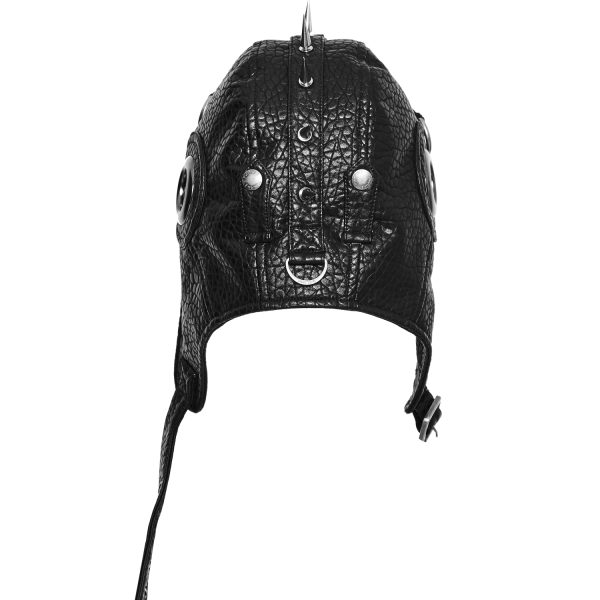 boutique PUNK RAVE Bonnet D’Aviateur ‘Cataclysm’ Noir 10