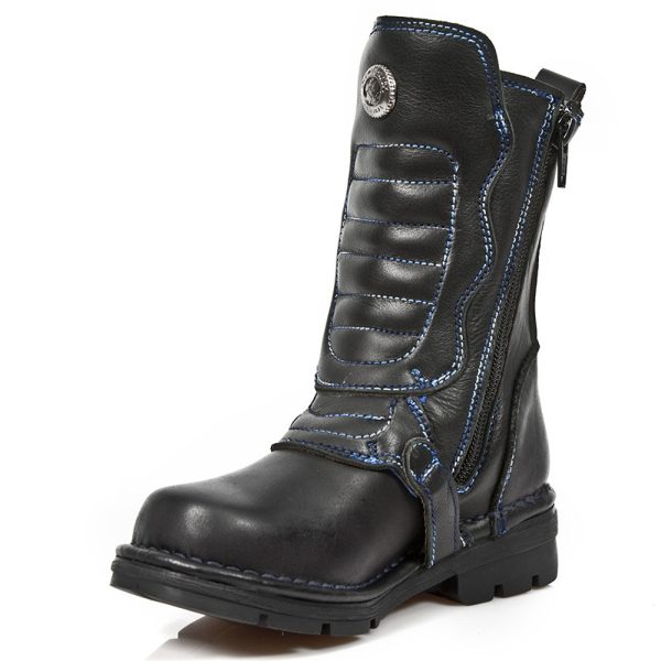 Service Clients Dédié Bottes Enfants New Rock Kid En Cuir Itali Noir Avec… 5