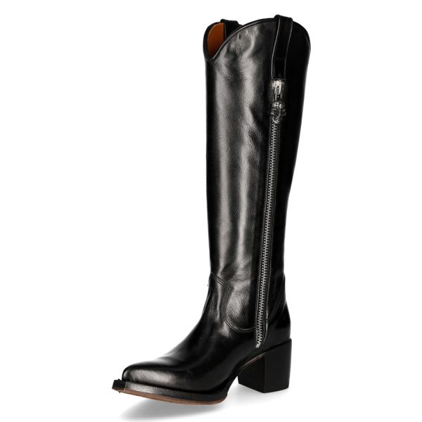 Bottes Hautes New Rock En Cuir Luxor Noir outlet 5