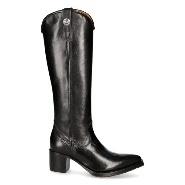 Bottes Hautes New Rock En Cuir Luxor Noir outlet 1