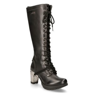 grossiste en ligne Bottes Hautes New Rock Trail En Cuir Itali Noir 12