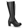 nouvelle saison Bottes Hautes New Rock Trail En Cuir Vegan Noir 28