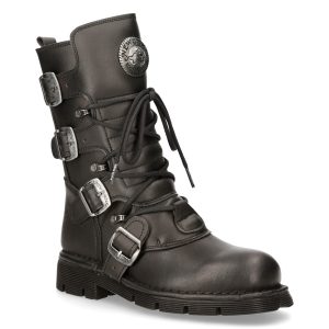 grande qualité Bottes New Rock Comfort Light Vegan Noires 12