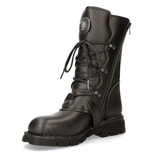 grande qualité Bottes New Rock Comfort Light Vegan Noires 16