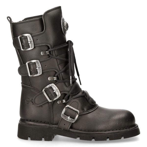 grande qualité Bottes New Rock Comfort Light Vegan Noires 1