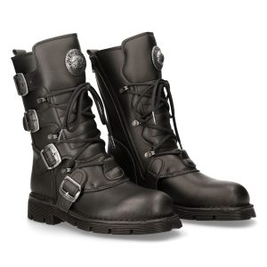 grande qualité Bottes New Rock Comfort Light Vegan Noires 24