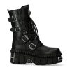 Bottes New Rock Metallic En Cuir Itali Et Nomada Noirs marques pas cher 26