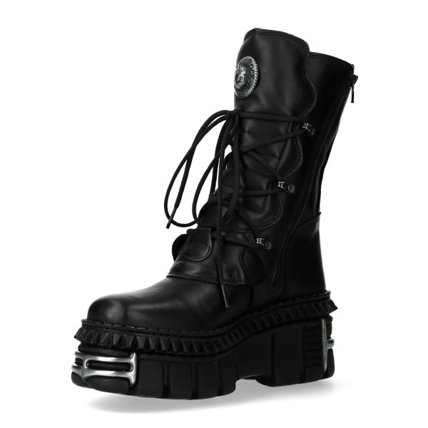 Bottes New Rock Metallic En Cuir Itali Et Nomada Noirs marques pas cher 5