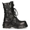 Bottes New Rock Metallic Oxido En Cuir Noir grande promotion 28