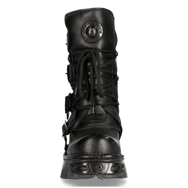 Bottes New Rock Metallic Oxido En Cuir Noir grande promotion 4