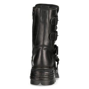 Bottes New Rock Metallic Oxido En Cuir Noir grande promotion 18