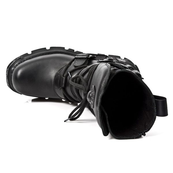 Bottes New Rock Metallic Oxido En Cuir Noir grande promotion 8