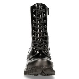 Bottes New Rock Newmili En Cuir Noir marque moins cher 14