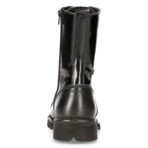 Bottes New Rock Newmili En Cuir Noir marque moins cher 18