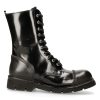 Bottes New Rock Newmili En Cuir Noir marque moins cher 26