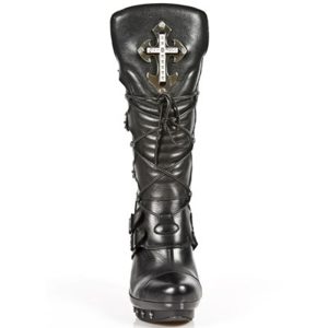 Prestation Et Rapide Bottes New Rock Punk En Cuir Nomada Noir 14