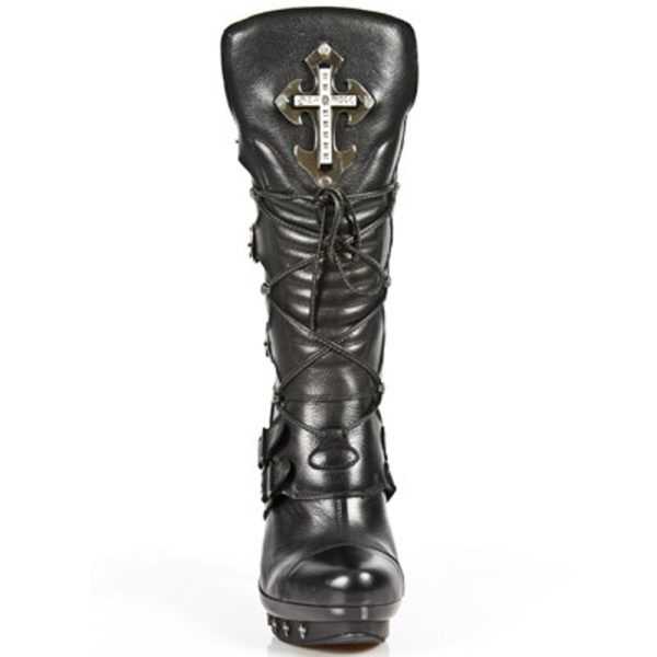 Prestation Et Rapide Bottes New Rock Punk En Cuir Nomada Noir 4