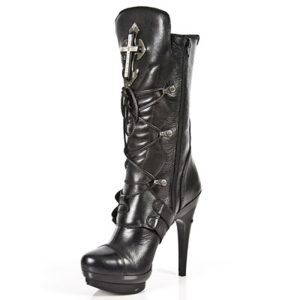 Prestation Et Rapide Bottes New Rock Punk En Cuir Nomada Noir 16