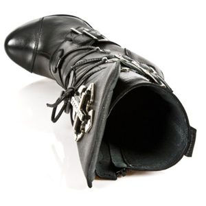 Prestation Et Rapide Bottes New Rock Punk En Cuir Nomada Noir 22