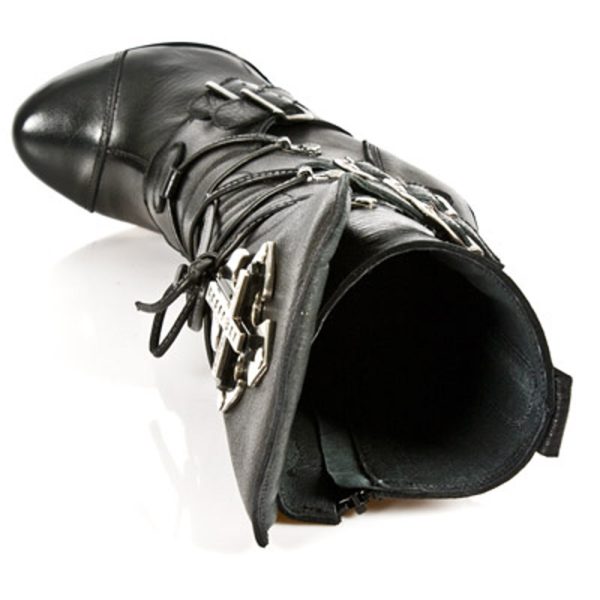 Prestation Et Rapide Bottes New Rock Punk En Cuir Nomada Noir 8