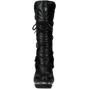 Bottes New Rock Punk En Cuir Nomada Noir garantis authentique 14