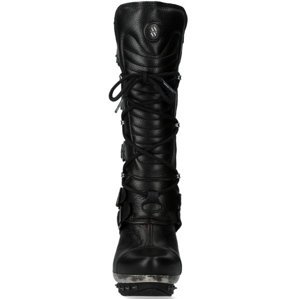 Bottes New Rock Punk En Cuir Nomada Noir garantis authentique 4