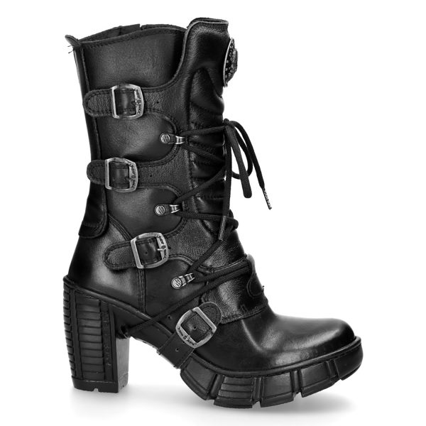 à prix très bas Bottes New Rock Trail En Cuir Vegan Noir 1