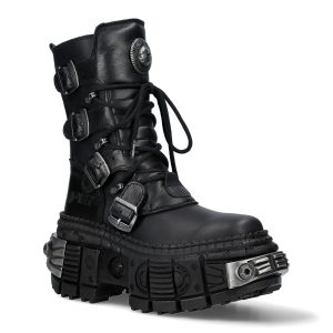 Paris Bottes New Rock Wall En Cuir Itali Et Nomada Noirs 12