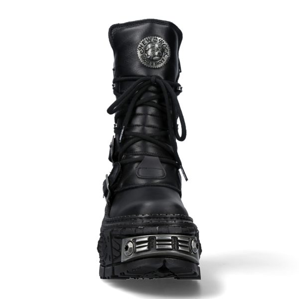 Paris Bottes New Rock Wall En Cuir Itali Et Nomada Noirs 4