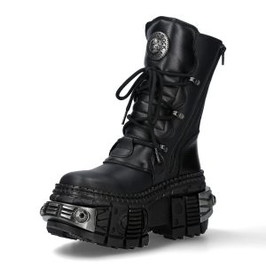 Paris Bottes New Rock Wall En Cuir Itali Et Nomada Noirs 16