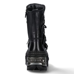 Paris Bottes New Rock Wall En Cuir Itali Et Nomada Noirs 18