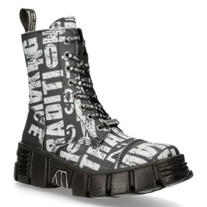 Bottes New Rock Wall Vegan Imprimées mode tendance 12