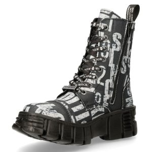 Bottes New Rock Wall Vegan Imprimées mode tendance 16