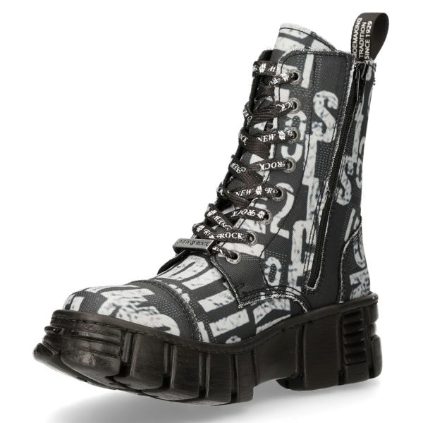 Bottes New Rock Wall Vegan Imprimées mode tendance 5