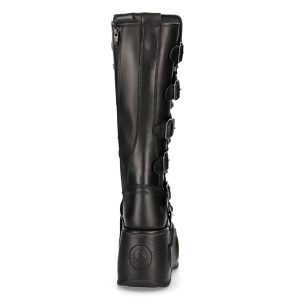 Bottes Plateformes Hautes New Rock Metallic En Cuir… en solde 18