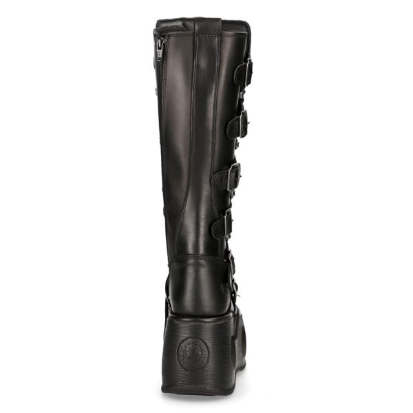 Bottes Plateformes Hautes New Rock Metallic En Cuir… en solde 6