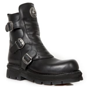 Bottines New Rock Comfort Light En Cuir Nomada Noir Distributeur Officiel 11