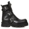 Bottines New Rock Comfort Light En Cuir Nomada Noir Distributeur Officiel 26