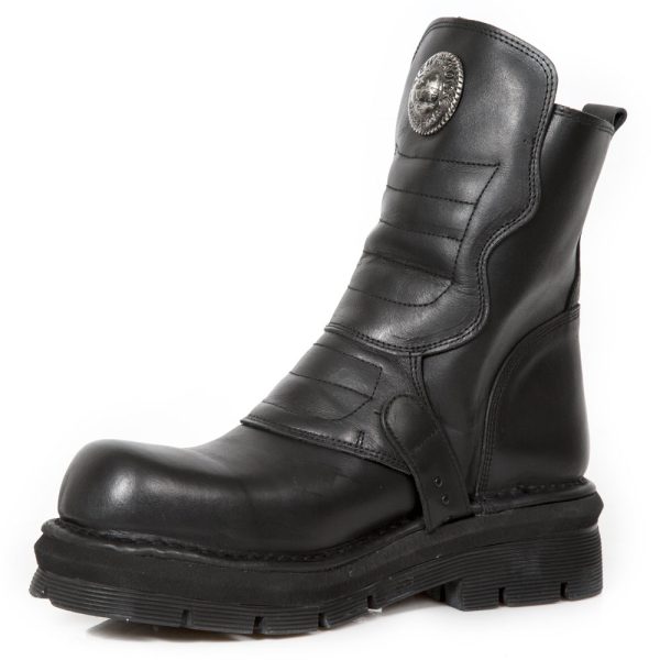 Bottines New Rock Comfort Light En Cuir Nomada Noir Distributeur Officiel 5