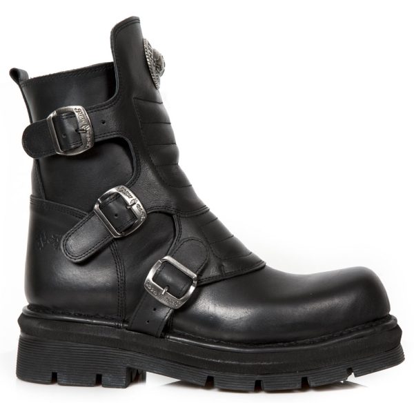 Bottines New Rock Comfort Light En Cuir Nomada Noir Distributeur Officiel 1